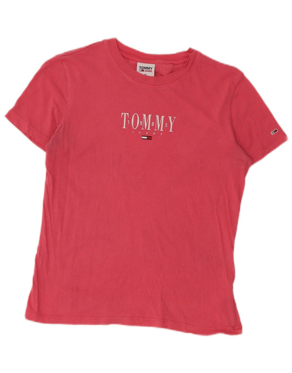 Tricou grafic Tommy Hilfiger pentru femei Top UK 6 XS bumbac roz