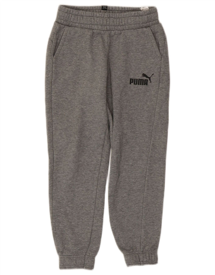 Pantaloni de trening PUMA băieți Joggeri 9-10 ani bumbac gri