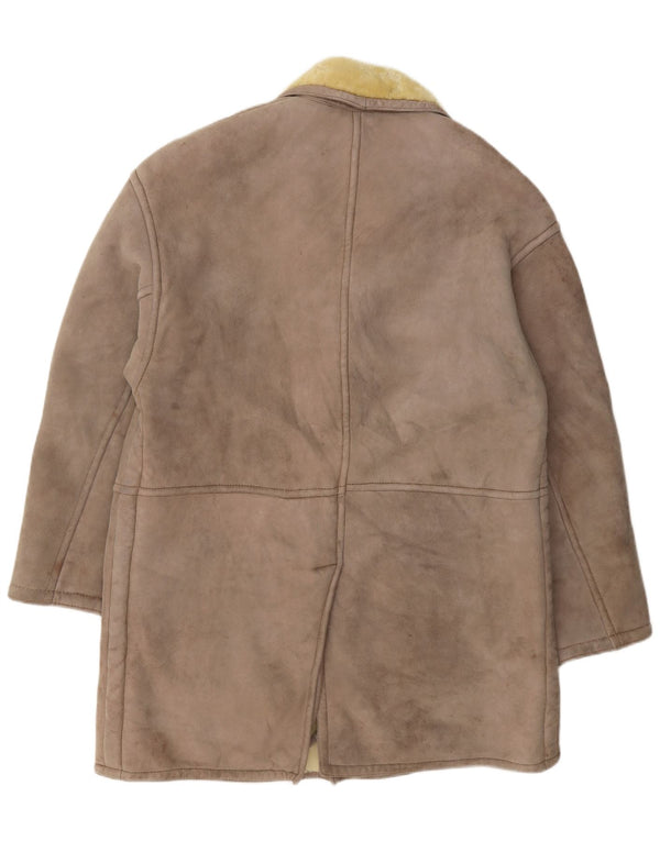 Emme pardesiu bărbătesc din shearling UK 36 Small Gri Colorblock