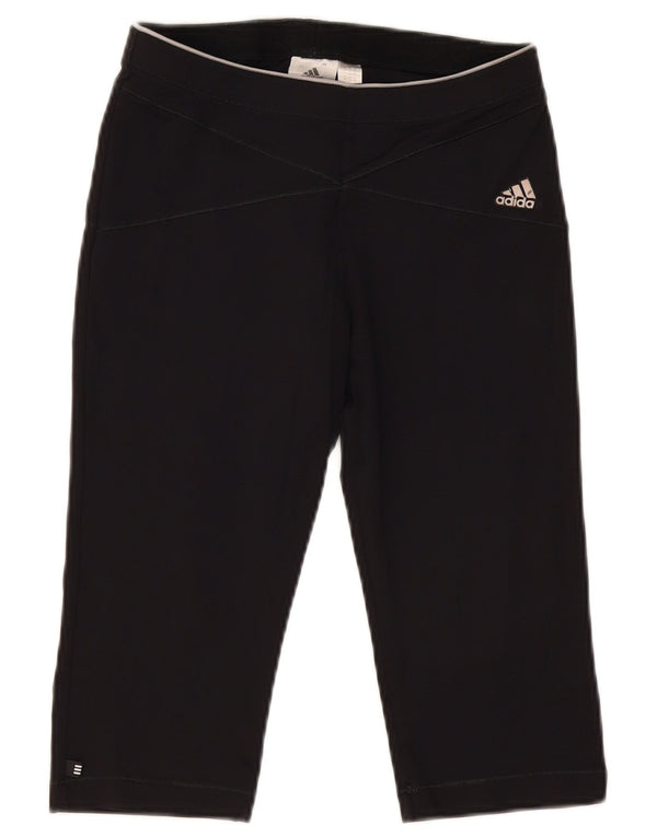 Leggings Capri Adidas pentru femei UK 12 Medium Negru Poliamidă
