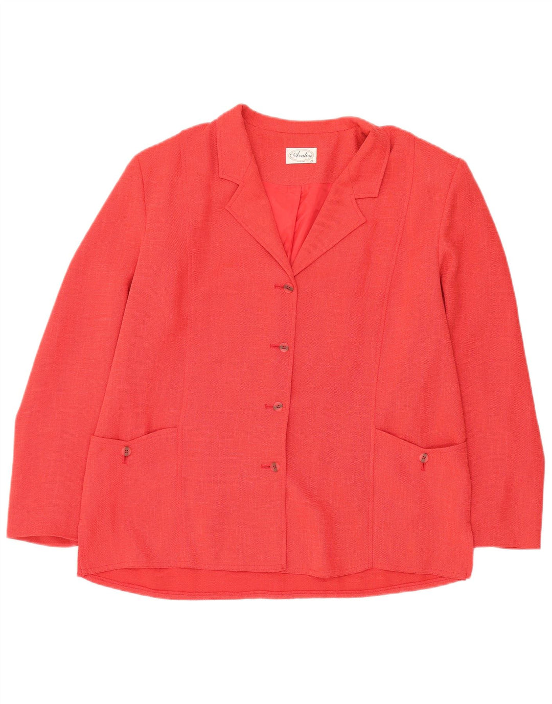 Jachetă Avalon pentru femei cu 4 nasturi, UK 20 2XL, poliester roz