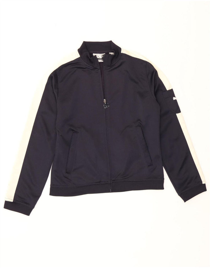 Jachetă de top pentru trening Puma pentru femei UK 10 Small Bleumarin Colorblock