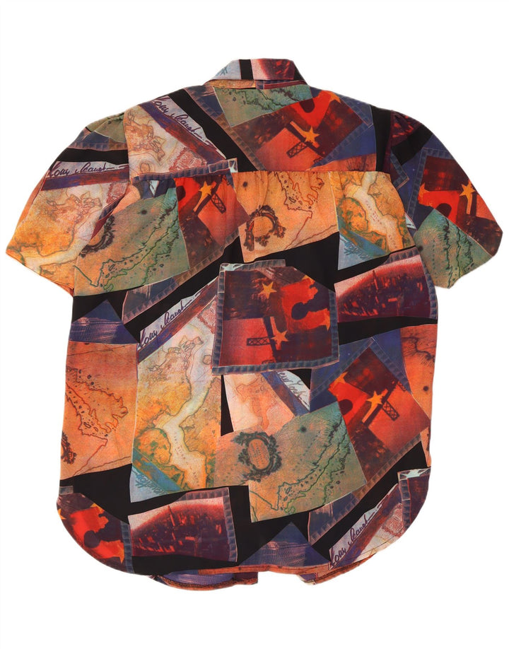 NOU FAST Bluză cămașă supradimensionată pentru femei EU 44 XL Patchwork multicolor