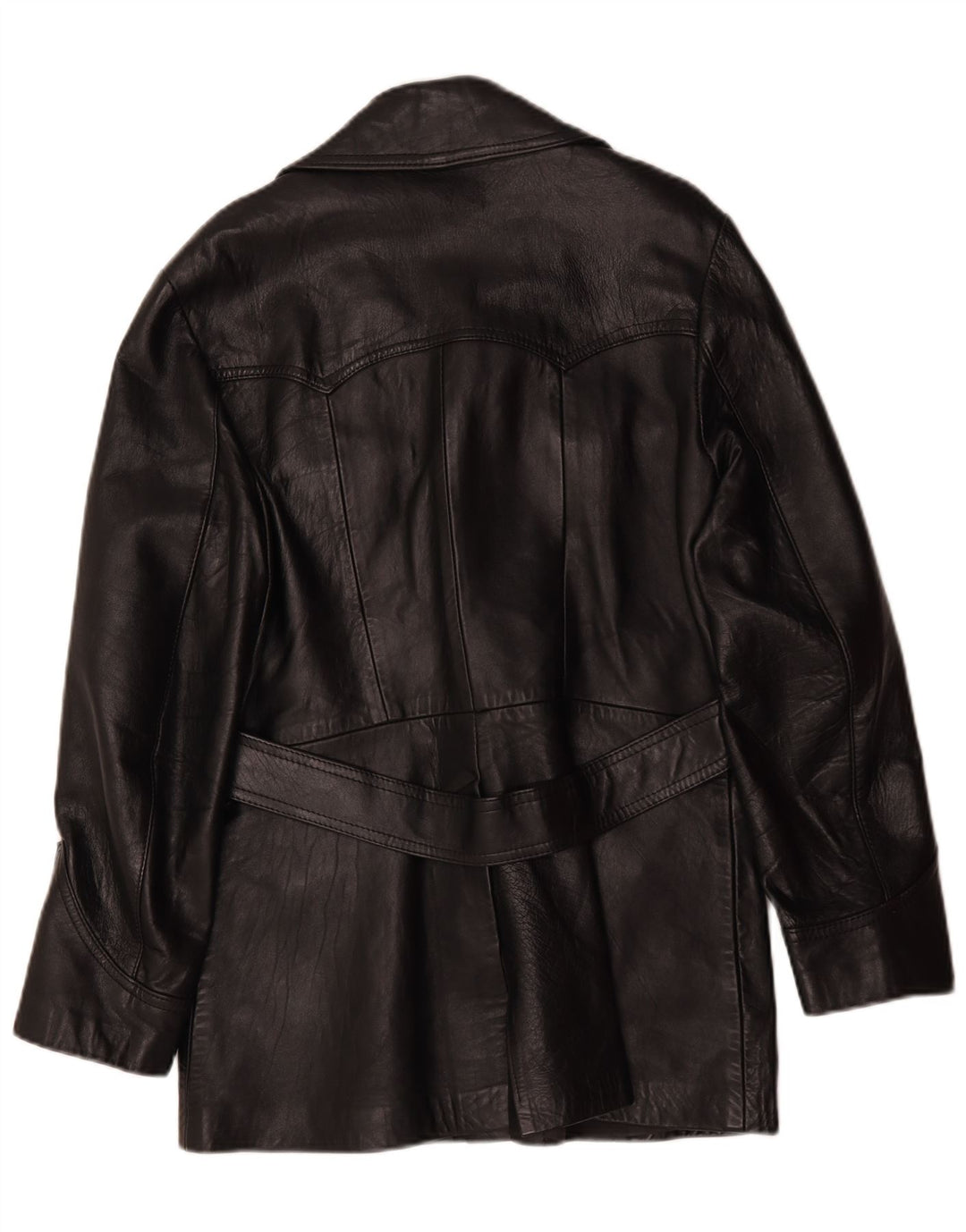 Palton din piele vintage pentru femei IT 42 Medium Black