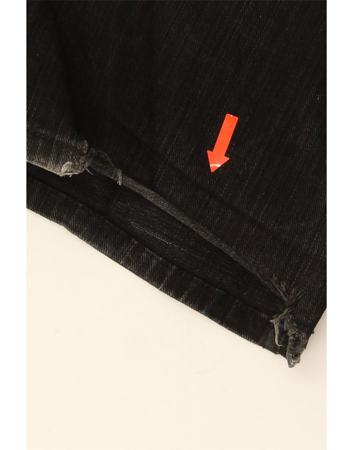 Blugi drepti pentru bărbați GUESS W36 L30 bumbac negru