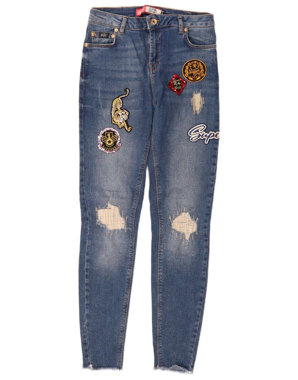 SUPERDRY Blugi skinny Sophia Graphic Distressed pentru femei L26 L28 Bumbac albastru