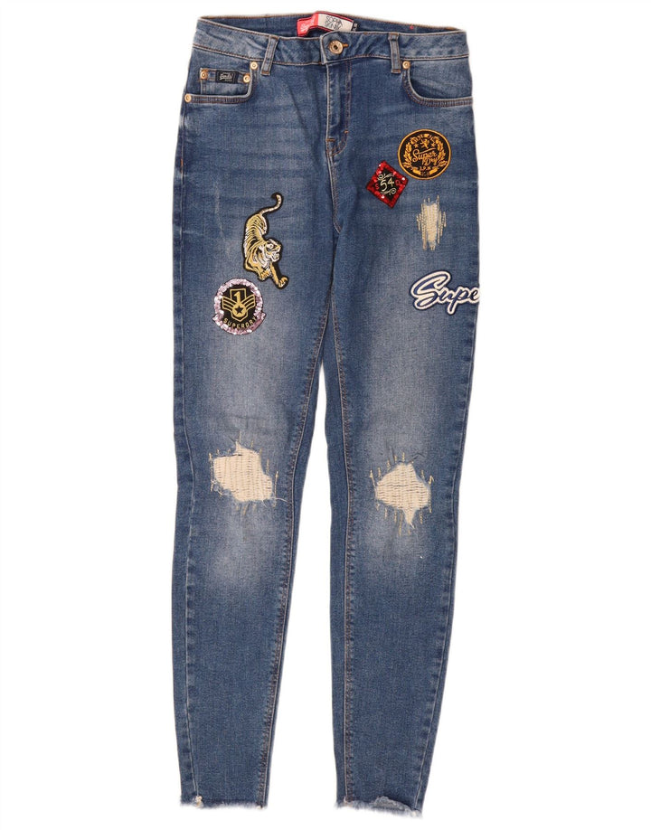 SUPERDRY Blugi skinny Sophia Graphic Distressed pentru femei L26 L28 Bumbac albastru