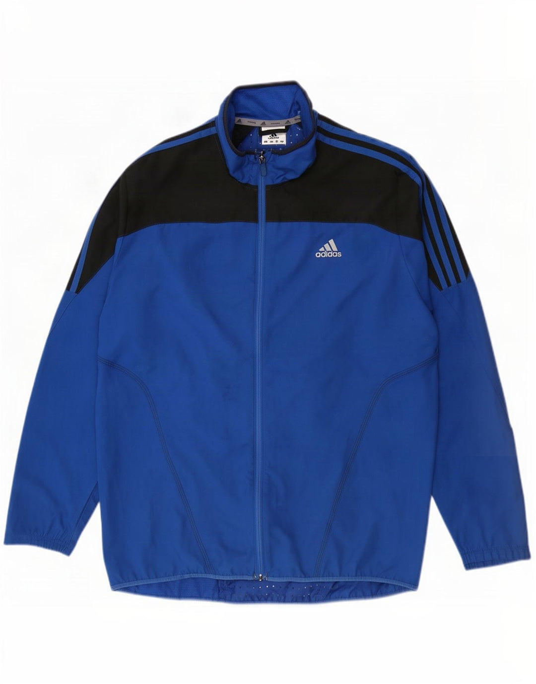 Jachetă de trening pentru bărbați Adidas, mare, albastru, poliester color bloc