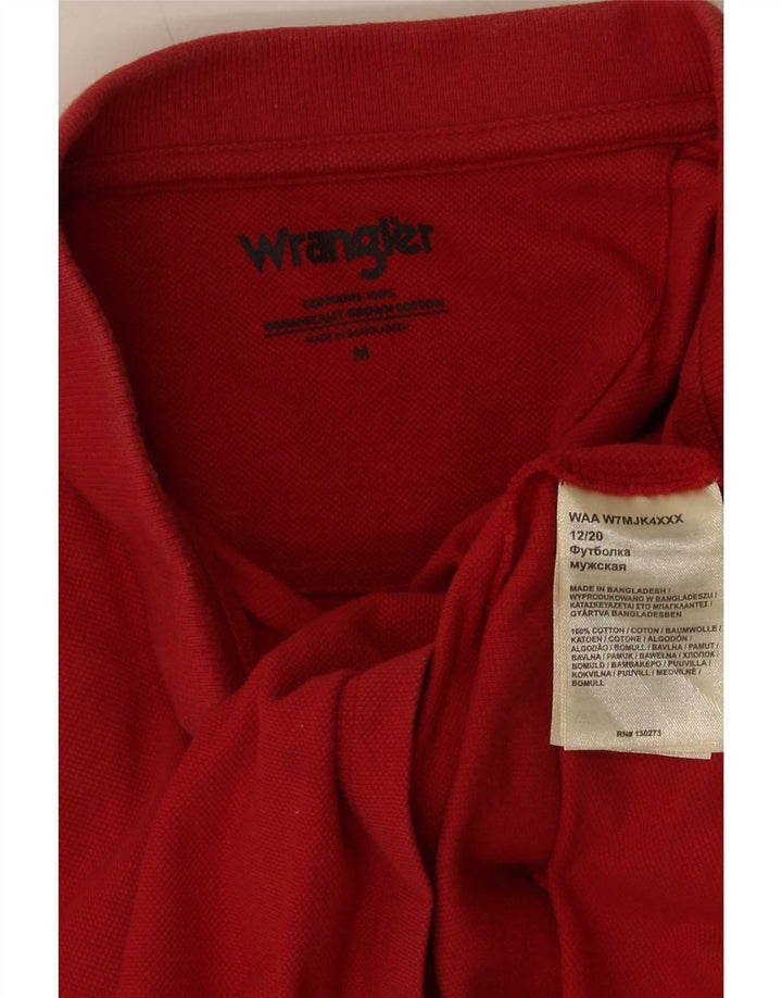 Tricou polo Wrangler pentru bărbați, bumbac roșu mediu