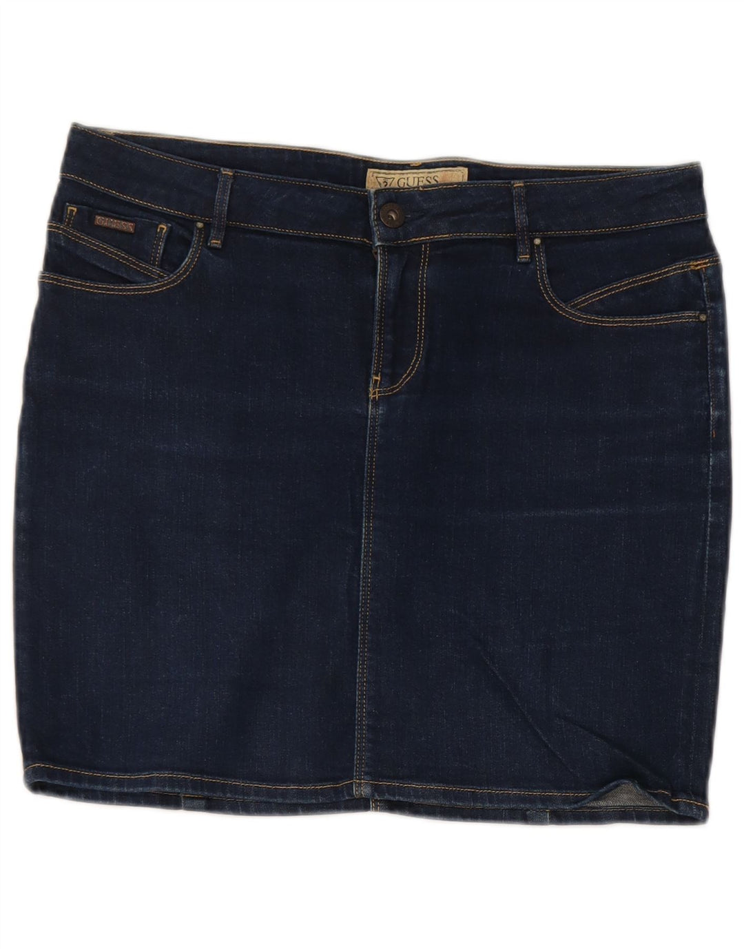 Guess Mini Fusta Denim W29 Bumbac Albastru Mediu