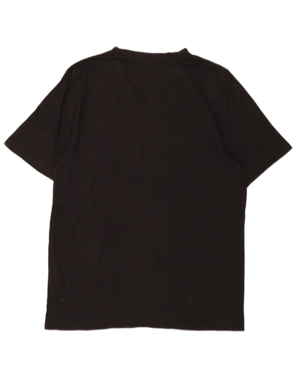 Tricou grafic KAPPA pentru bărbați Top mare din bumbac negru