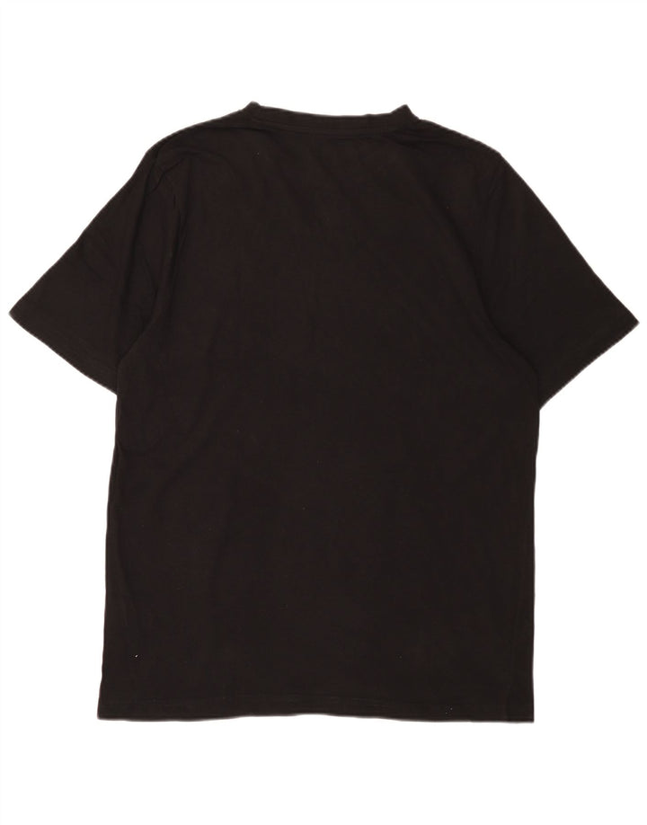 Tricou grafic KAPPA pentru bărbați Top mare din bumbac negru