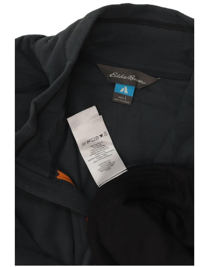 Jachetă fleece pentru bărbați EDDIE BAUER UK 40 mare, albastru, nailon color bloc