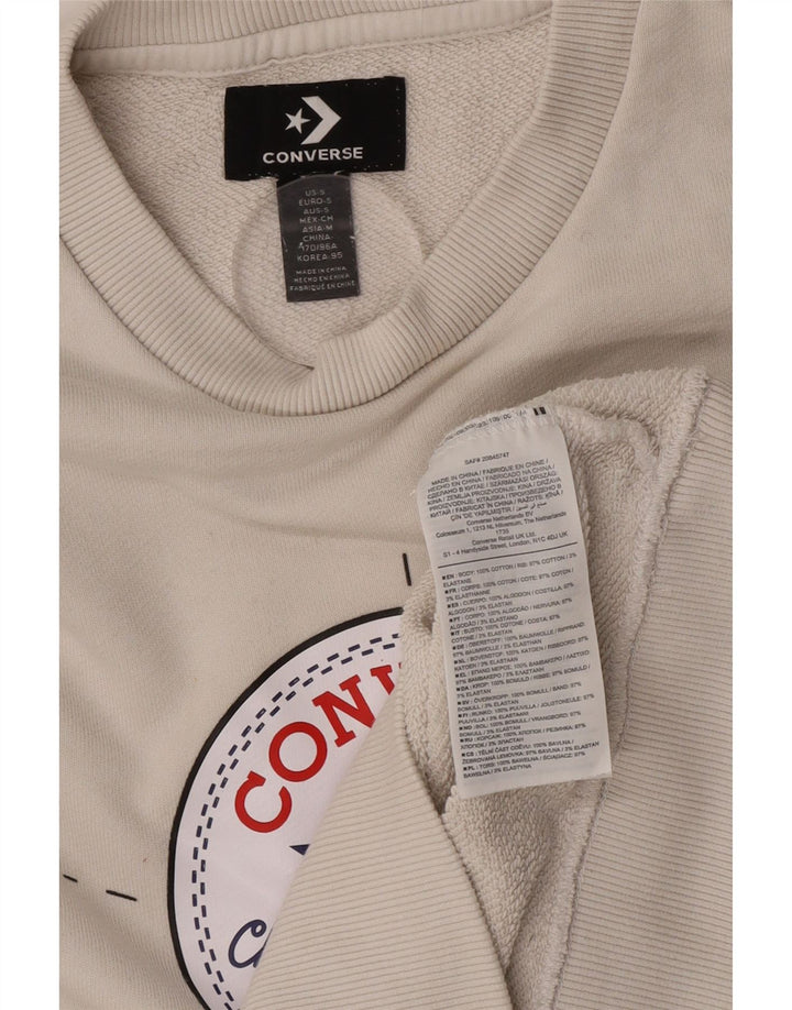Pulover Converse Chuck Taylor Graphic pentru bărbați, bumbac mediu, bej