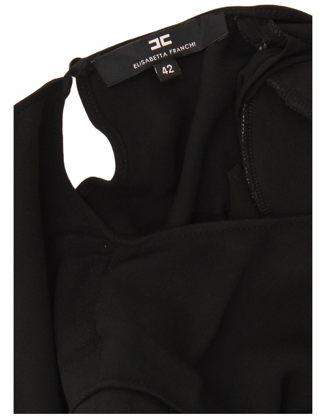 ELISABETTA FRANCHI Womens Sleeveless Jumpsuit IT 42 Medium  Black