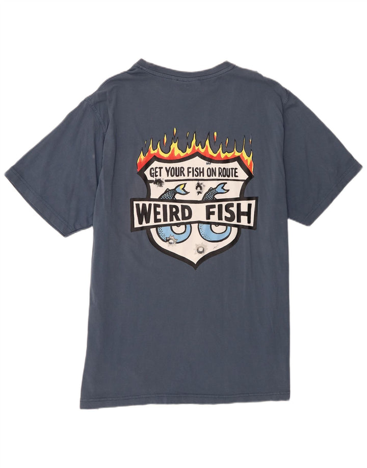 Tricou grafic pentru bărbați Weird Fish Top XL Bumbac albastru