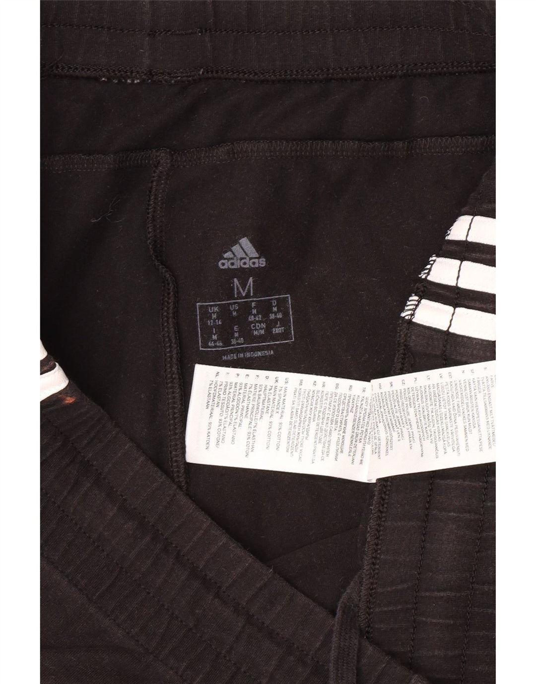 Pantaloni scurți sport ADIDAS pentru femei UK 12/14, bumbac mediu negru