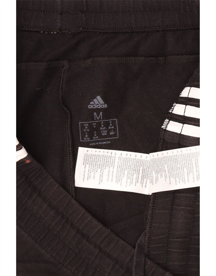 Pantaloni scurți sport ADIDAS pentru femei UK 12/14, bumbac mediu negru