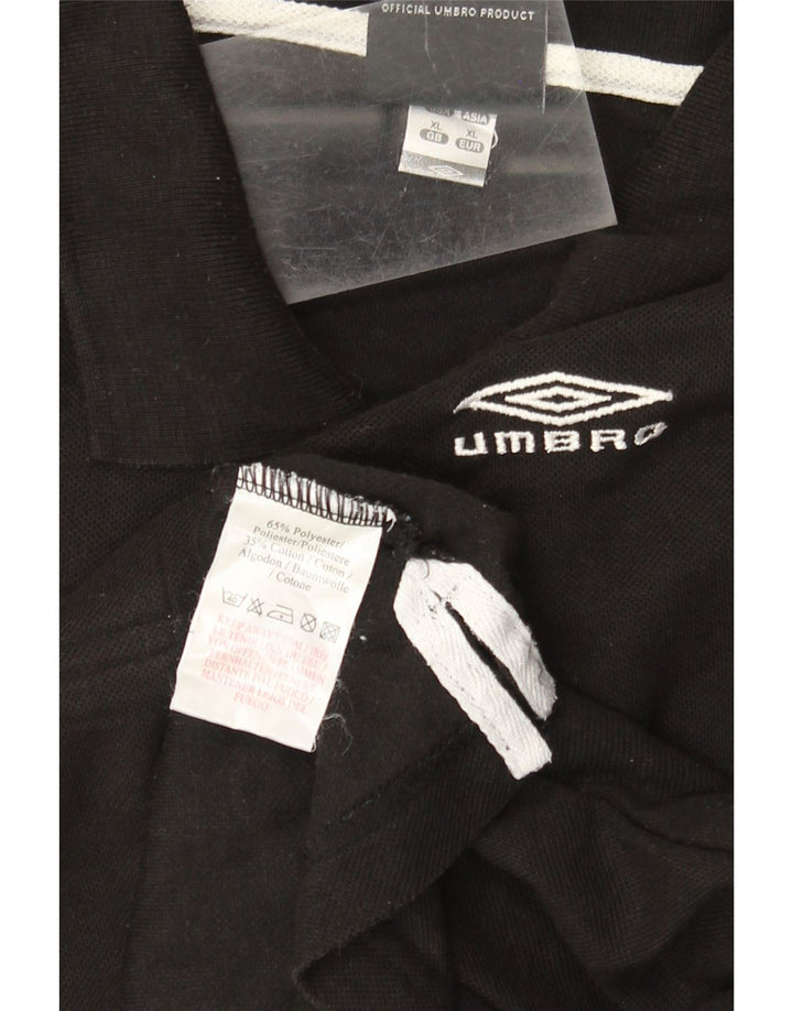 Cămașă polo pentru bărbați Umbro XL poliester negru