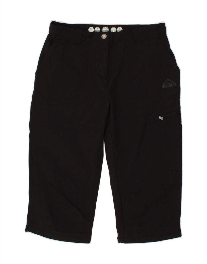 MC KINLEY Womens Bermuda Shorts UK 10 Small W26 Black Polyamide Vintage MC Kinley and Second-Hand MC Kinley from Messina Hembry 