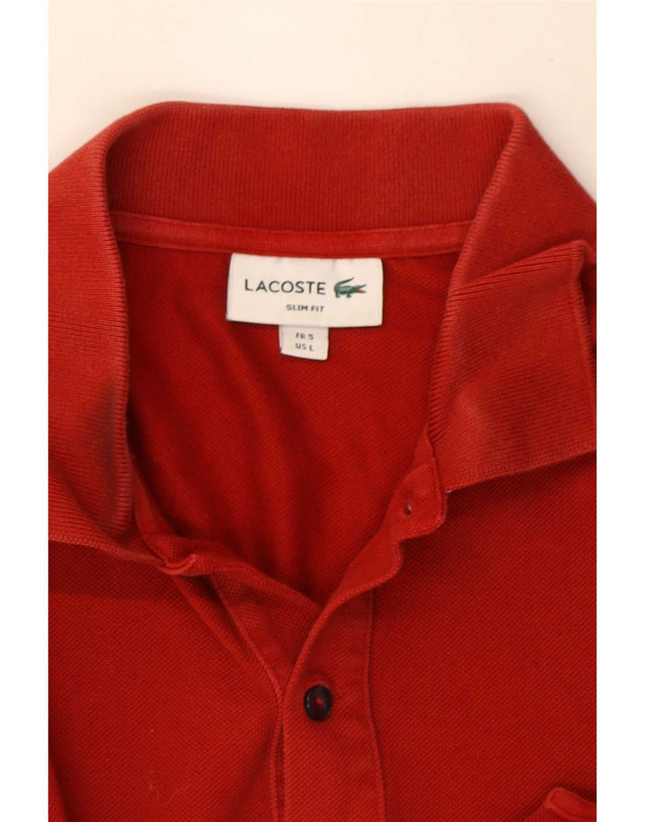 Tricou polo pentru bărbați Lacoste Slim Fit Mărimea 5 Roșu mare