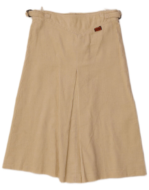 Fusta Vintage pentru femei din catifea W26 Small Off White