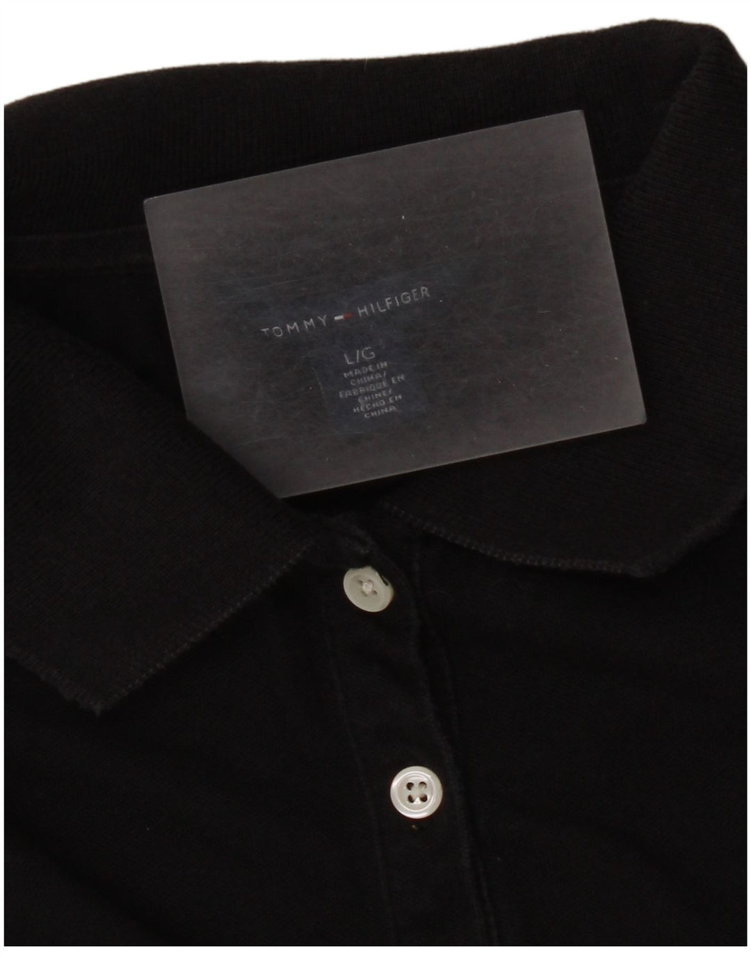 Tricou polo Tommy Hilfiger pentru femei UK 14 Large Black