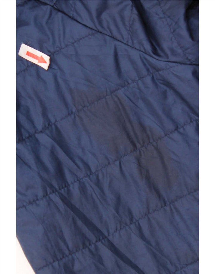 Jachetă căptușită cu glugă Umbro pentru bărbați UK 40 mare, albastru bleumarin, poliester