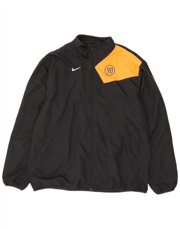 Jachetă de trening pentru bărbați Nike Marea Britanie 45/47 XL, poliester color bloc negru