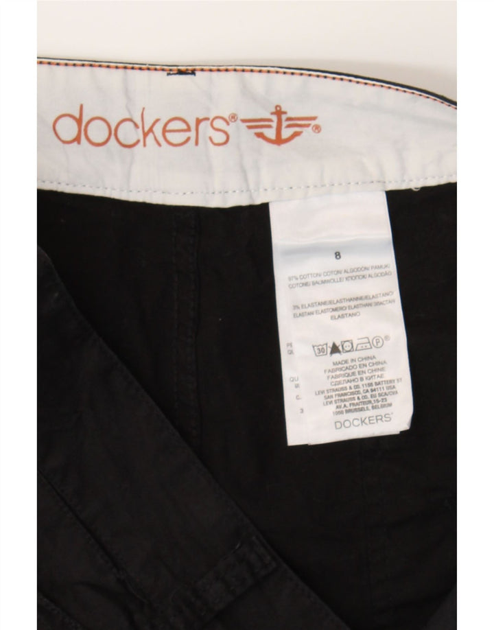 DOCKERS Womens Casual Shorts US 8 Medium W34  Black Cotton Vintage Dockers and Second-Hand Dockers from Messina Hembry 