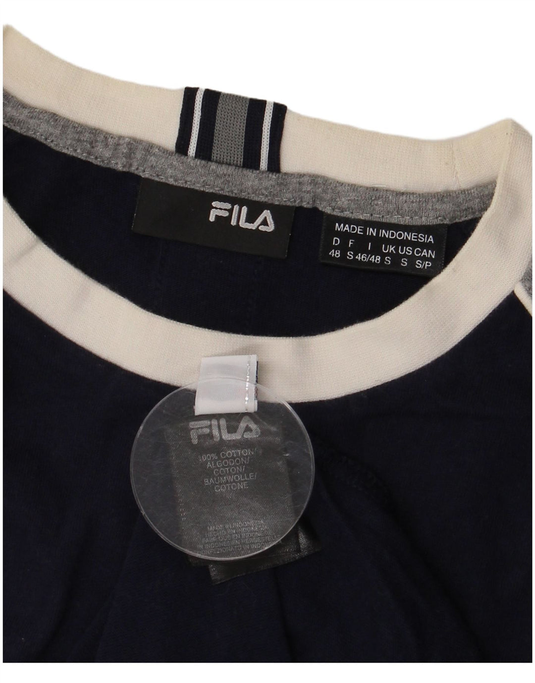 Tricou pentru bărbați Fila Top mic, bleumarin, bumbac color bloc