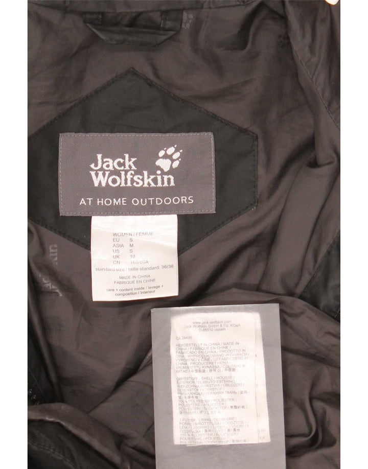 Jack Wolfskin Jachetă căptușită cu glugă pentru femei UK 10 Poliester negru mic