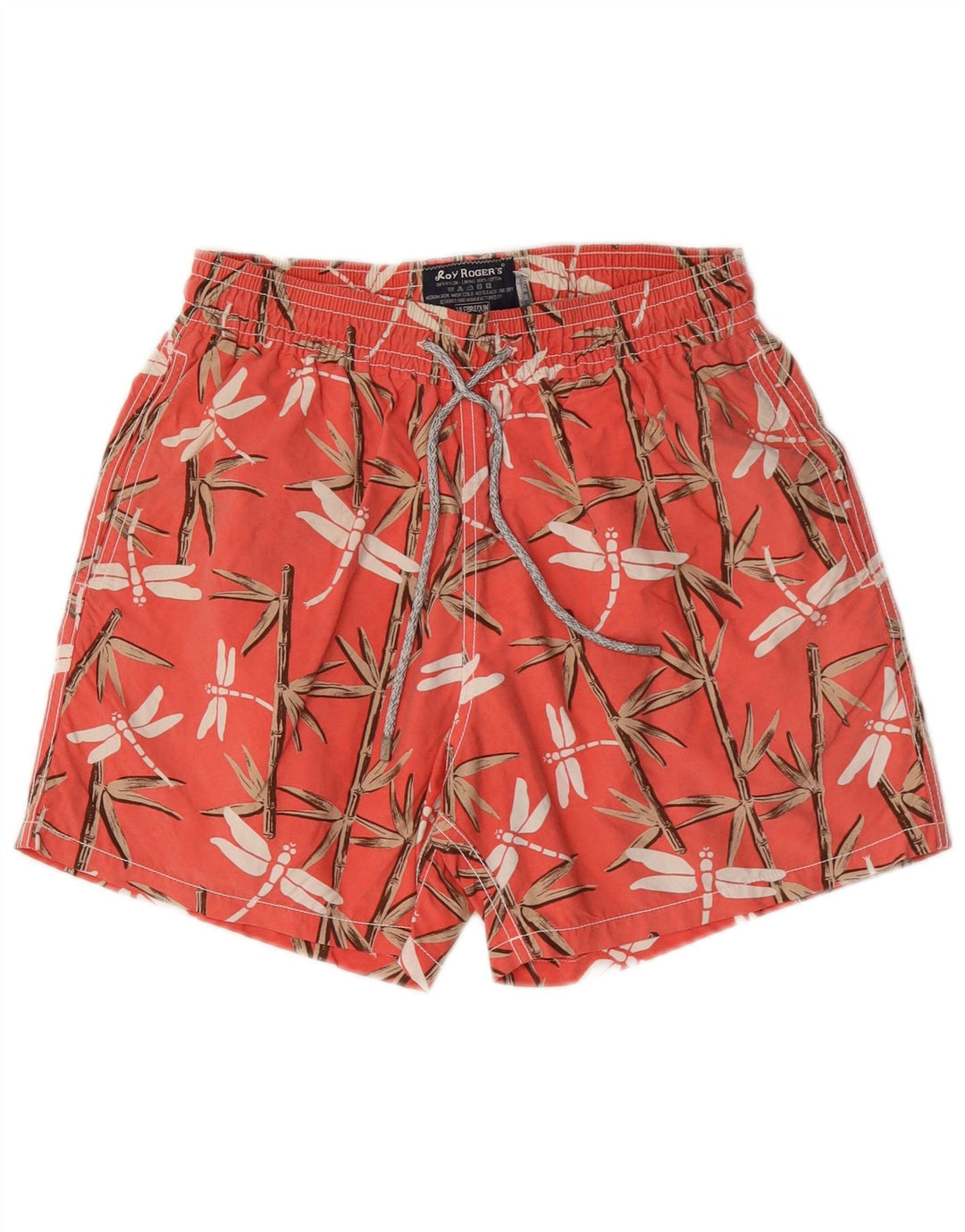 Pantaloni scurți de înot Roy Rogers pentru bărbați, nailon, floral, roșu mediu