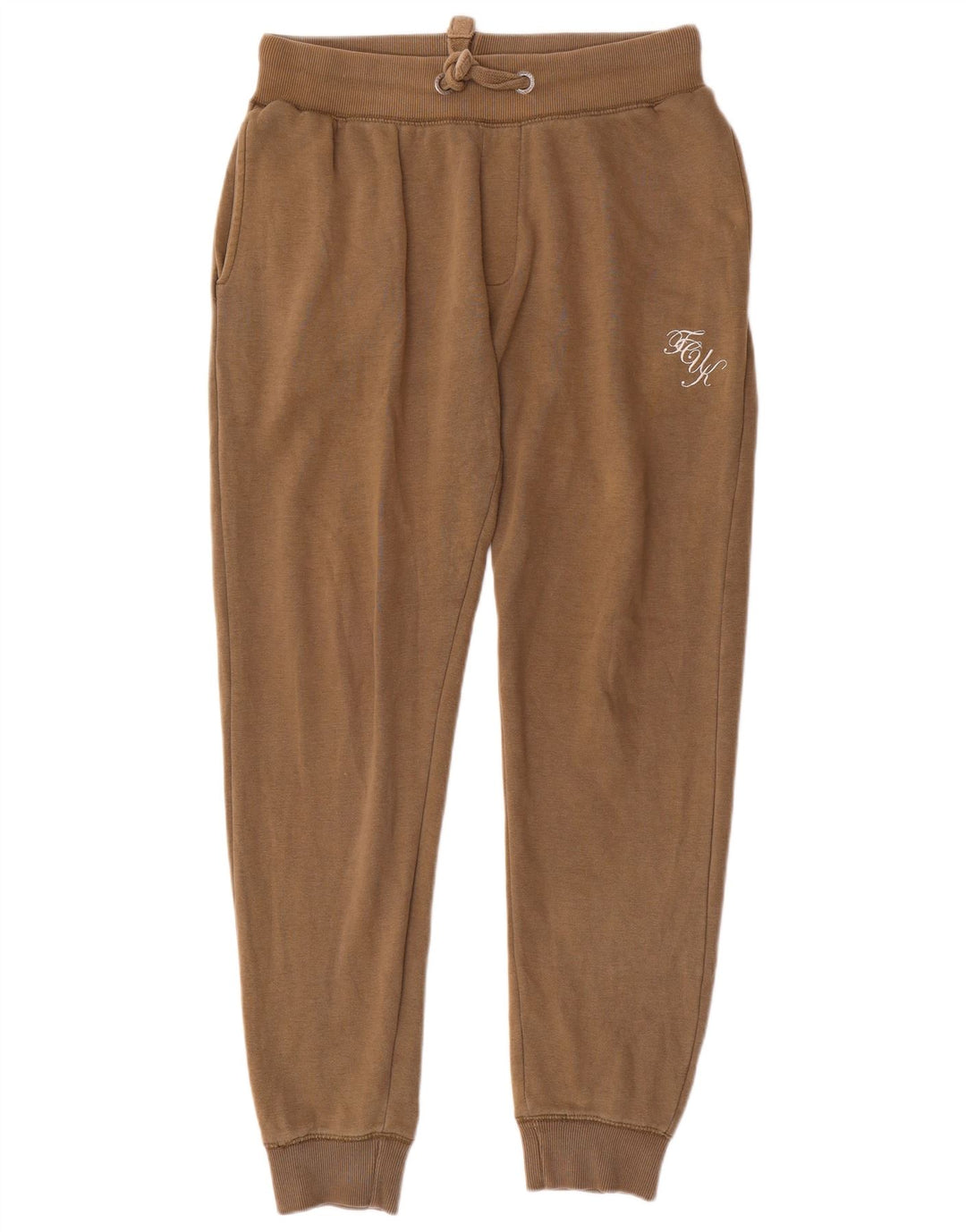 French Connection Pantaloni de trening pentru bărbați Joggeri Bumbac mediu kaki