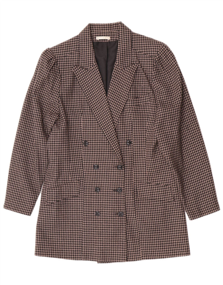 Set fuste vintage pentru femei 2 piese UK 14 Medium W28 Brown Houndstooth
