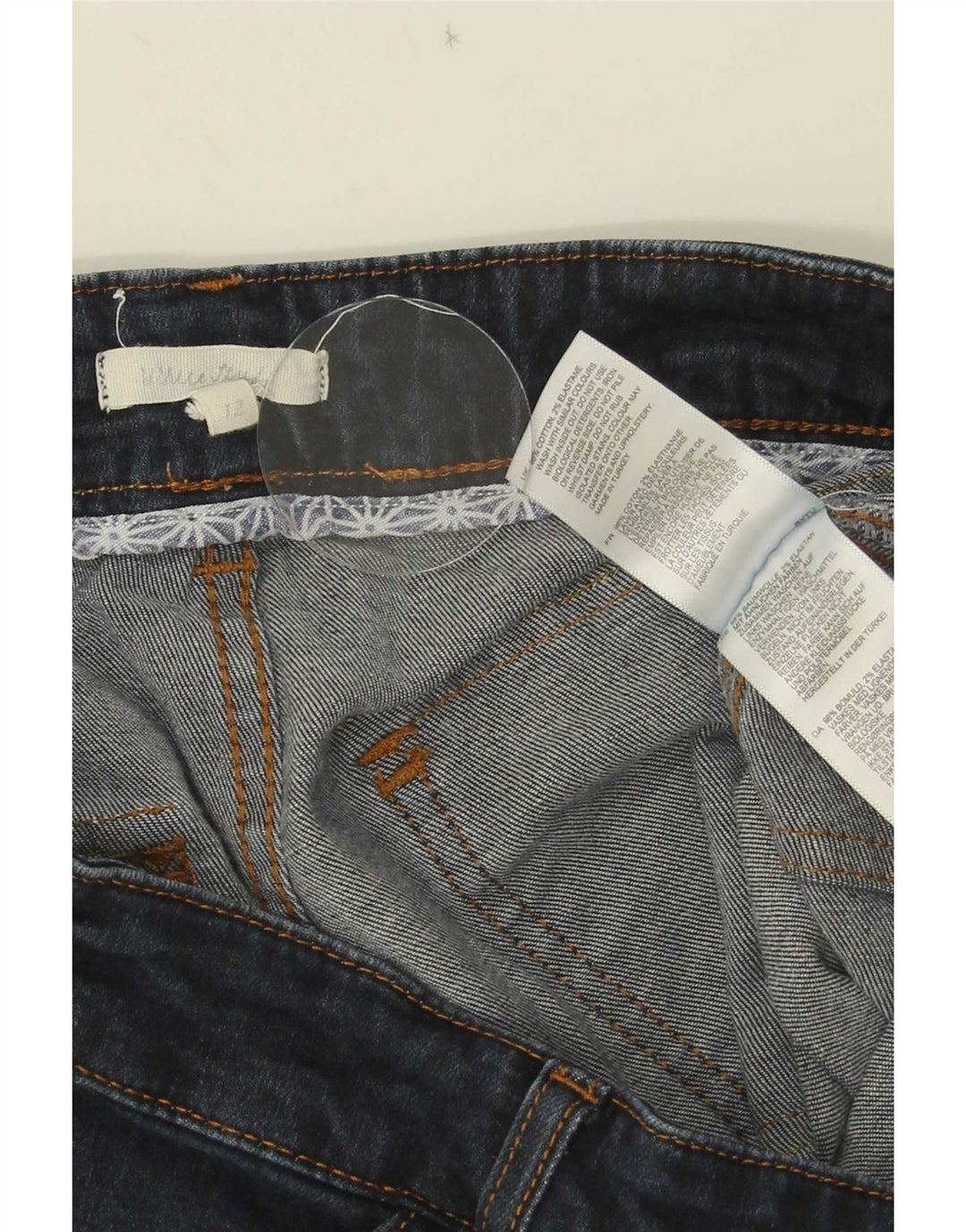 White Stuff Pantaloni scurți din denim pentru femei UK 12 Medium W30 Bumbac bleumarin