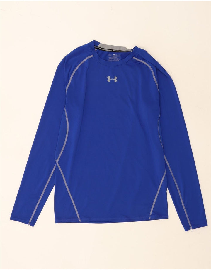 Top grafic pentru bărbați Under Armour cu mânecă lungă, albastru mediu