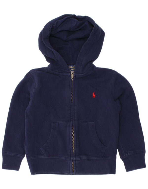 Pulover pentru băieți Polo Ralph Lauren, cu fermoar, 2-3 ani, bumbac bleumarin