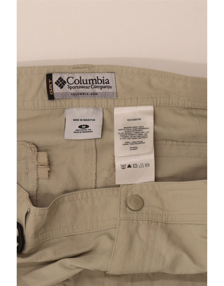 Pantaloni cargo drepți Columbia pentru bărbați, medii W30 L28, nailon bej