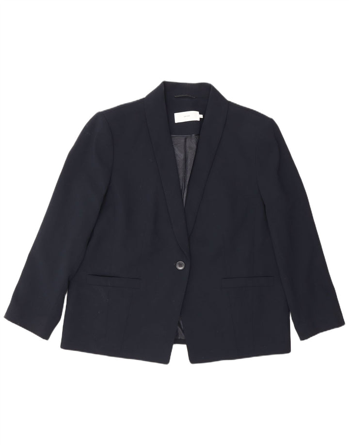 Jachetă pentru femei John Lewis, cu 1 nasture, UK 18 XL, albastru bleumarin, poliester