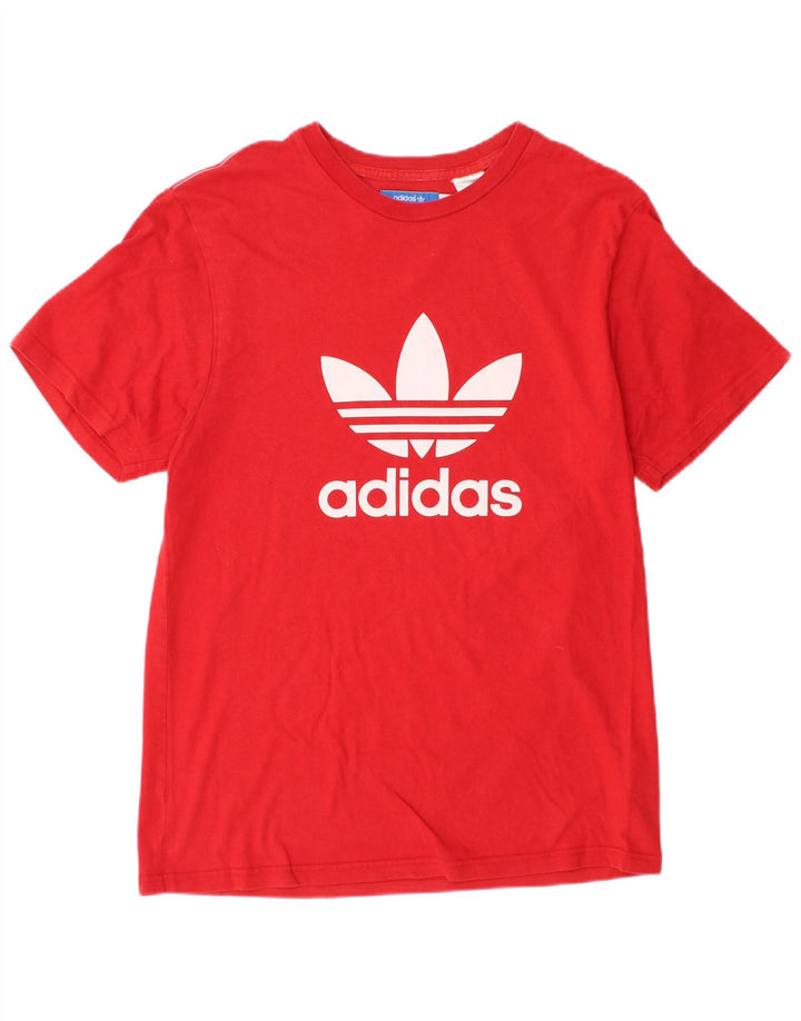 Tricou grafic pentru bărbați Adidas Top, bumbac roșu mediu