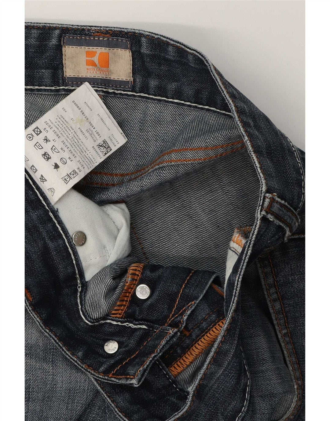 Blugi drepti pentru bărbați Hugo Boss W33 L32 Bumbac albastru