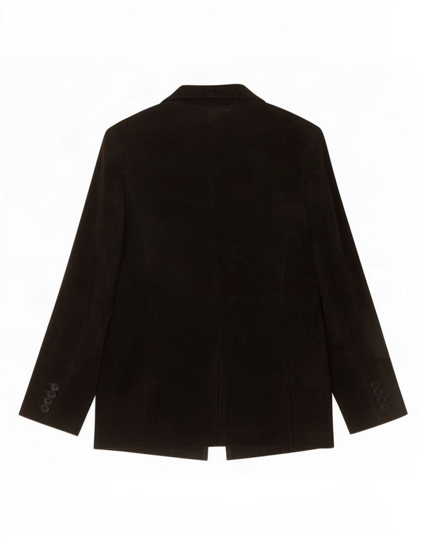 Jachetă vintage de piele intoarsa pentru femei IT 44 Medium Negru