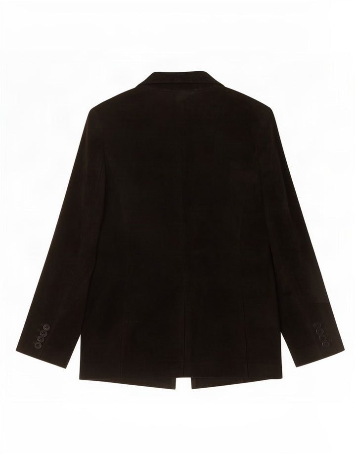 Jachetă vintage de piele intoarsa pentru femei IT 44 Medium Negru