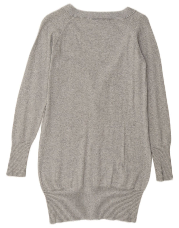 Pulover cardigan pentru femei Zara UK 10 mic bumbac gri