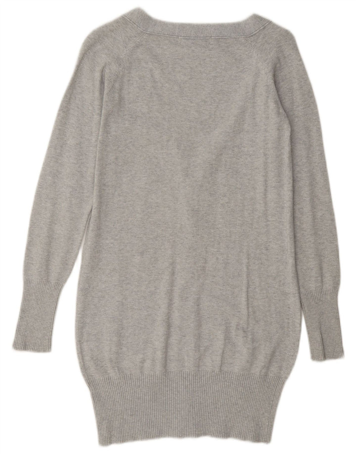 Pulover cardigan pentru femei Zara UK 10 mic bumbac gri