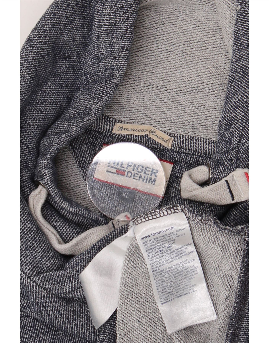 Hanorac pentru bărbați TOMMY HILFIGER Pulover XL bleumarin din bumbac color bloc