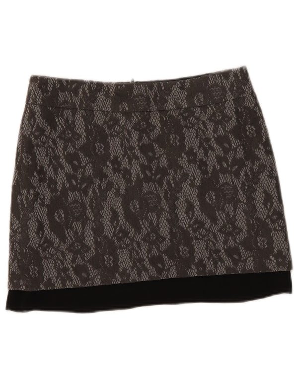 Fustă mini pentru femei MOTIVI UK 6 XS W28 Gri Floral Poliester