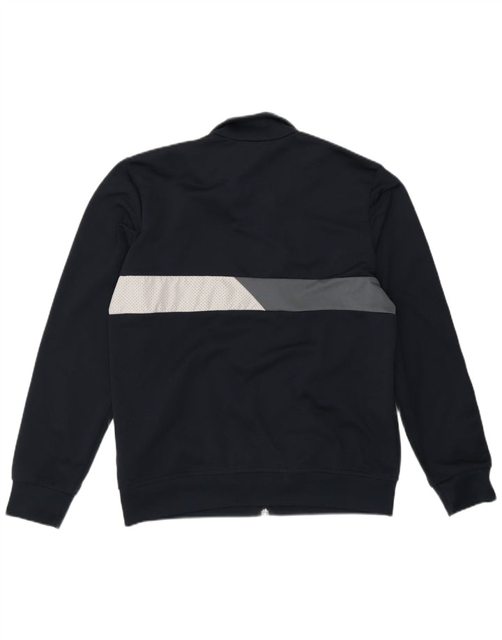 Jachetă de trening pentru băieți Adidas 13-14 ani, albastru bleumarin, color block