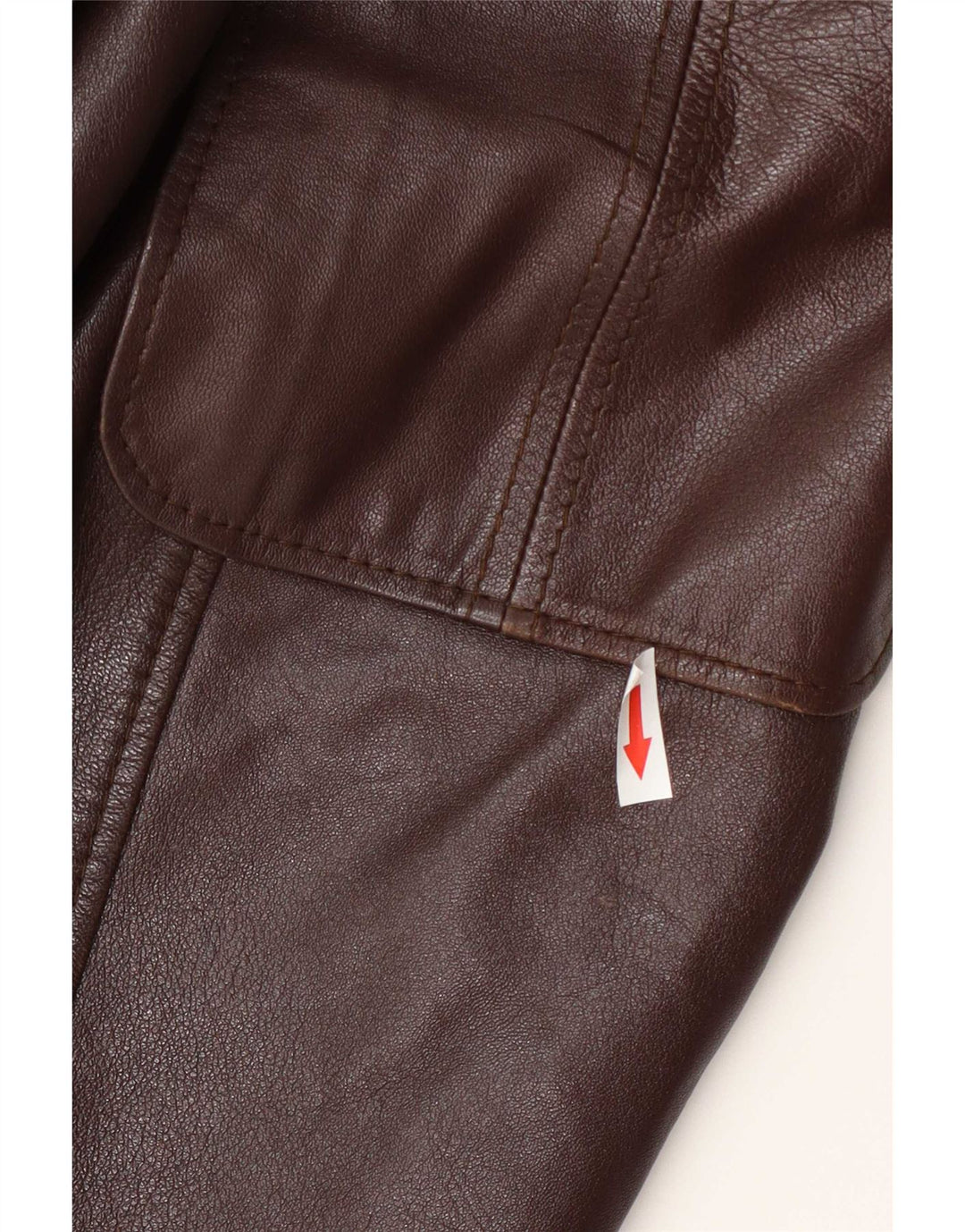 Palton din piele vintage pentru femei IT 48 XL Burgundy